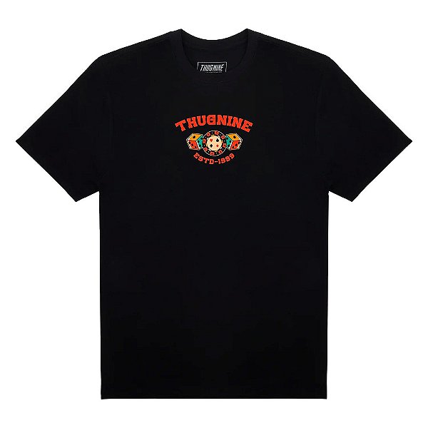 Camisa Thug Nine Oversized Yin Yang Masculina Preto
