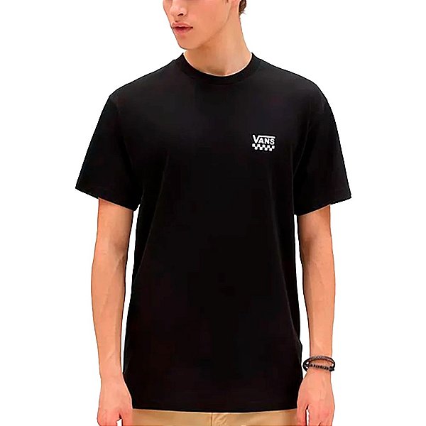 Camisa Vans Left Chest Logo Masculina Preto Branco