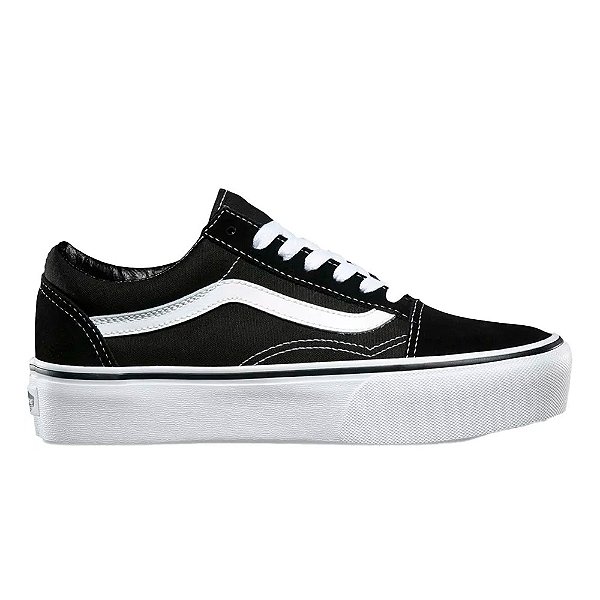 Tênis Vans Old Skool Plataforma Feminino Preto Branco