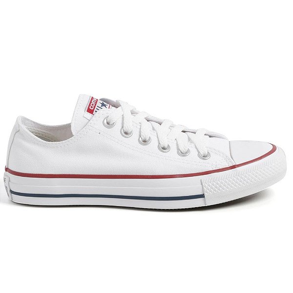 Tênis Converse All Star Chuck Taylor As Core Ox Unissex Branco Marinho