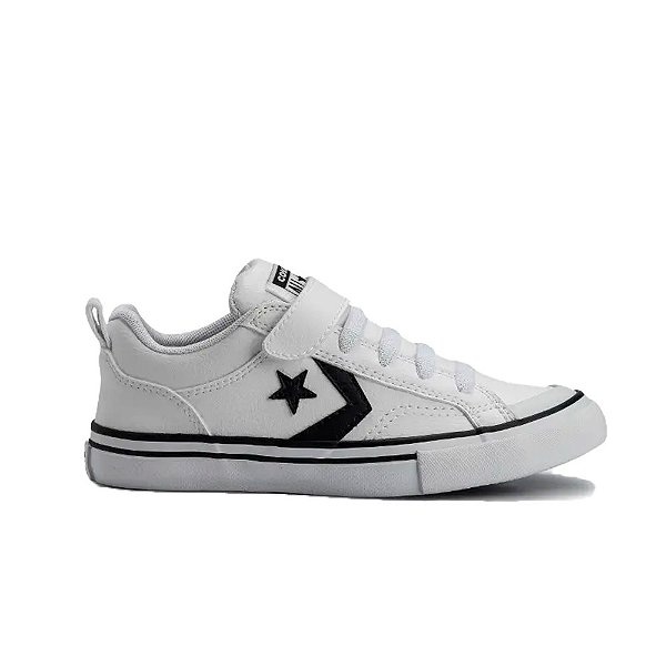 Tênis Converse Pro Blaze Strap Infantil Branco Preto