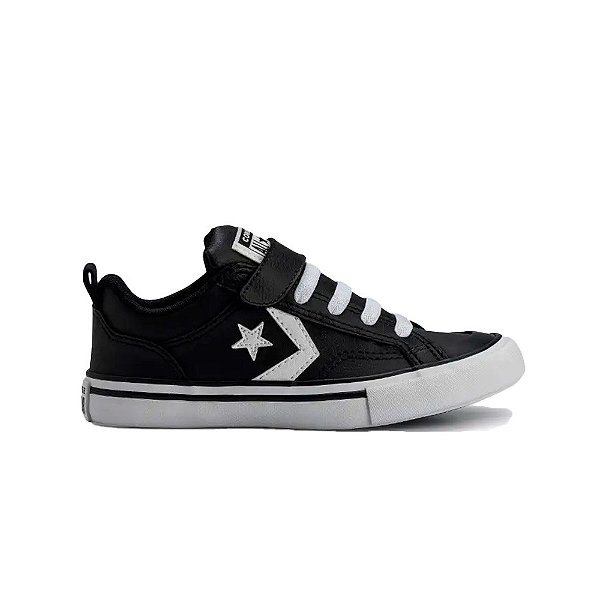 Tênis Converse Pro Blaze Strap Infantil Preto Branco