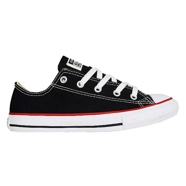 Tênis Converse All Star Chuck Taylor Infantil Preto Vermelho