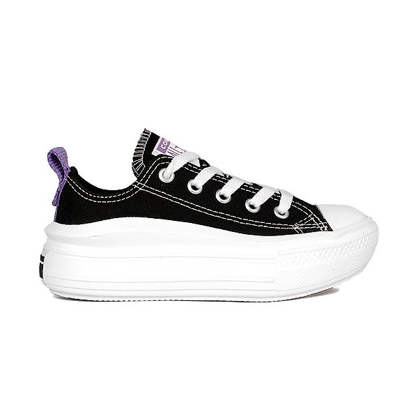 Tênis Converse All Star Move Infantil Preto Roxo