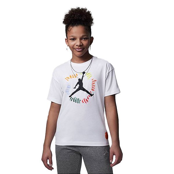 Camisa Jordan Fuel Up Cool Down Infantil Branco Colors