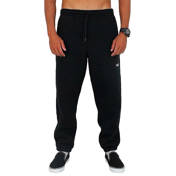 Calça Vans Moletom Core Basic Flee Masculina Preto