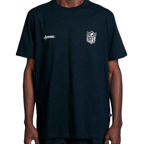 Camisa Approve Bold NFL Masculina Preto Branco
