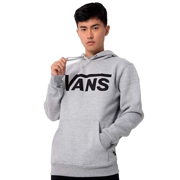 Casaco Moletom Vans Classic Po Hoodie II Masculino Cinza Preto
