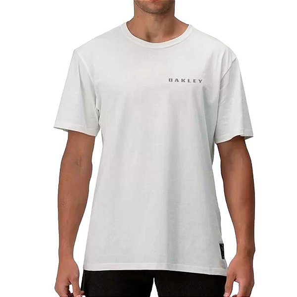 Camisa Oakley Cam Bark Tee Masculina Branco