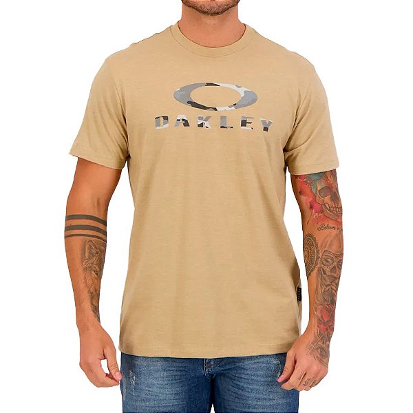 Camisa Oakley Camo SS Masculina Bege Camuflado