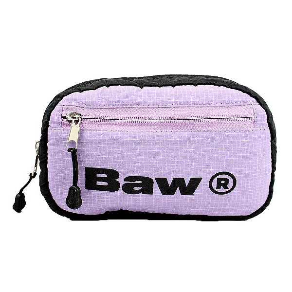 Pochete Baw Round Classics Unissex Roxo Preto
