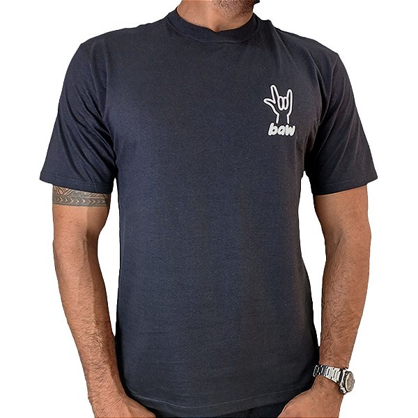 Camisa Baw Regular Fing Masculina Preto Branco