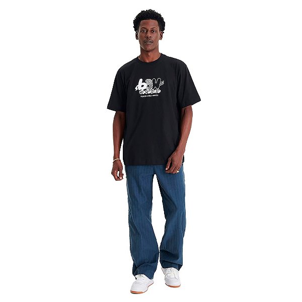 Camisa Baw Regular Baw Friends Masculina Preto Branco