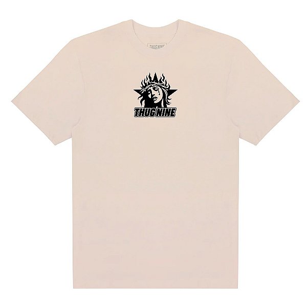 Camisa Thug Nine Forgiveness Masculina Branco e Preto