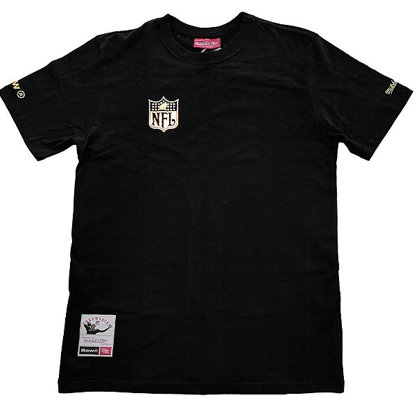 Camisa Baw Mitchell & Ness NFL Preta e Vermelha