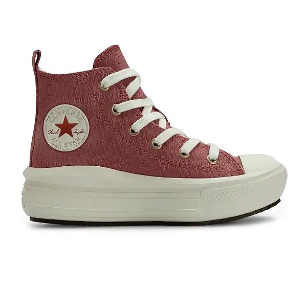 Tênis Converse All Star Move Cano Alto Marrom Nude/Amêndoa