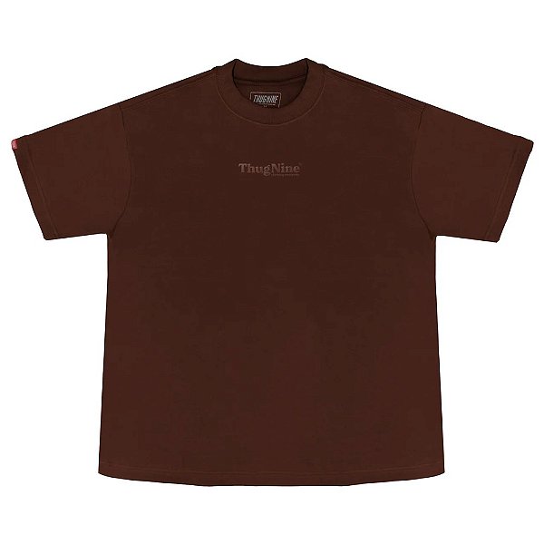 Camisa Thug Nine Oversized Bold Puff Marrom