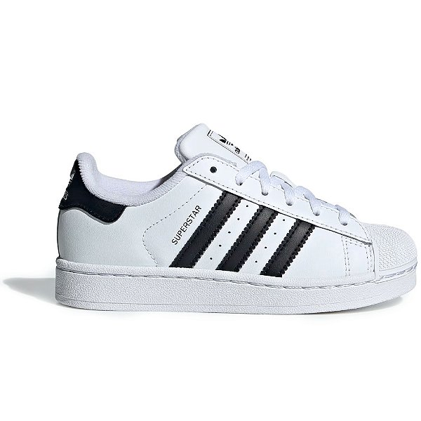 Tênis Adidas Superstar II Infantil Branco e Preto