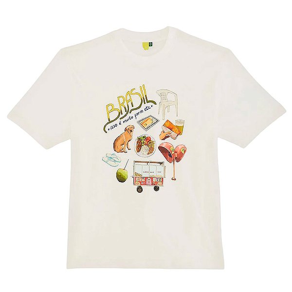 Camisa Farm Ipanema Pack Brasil Feminina Off White