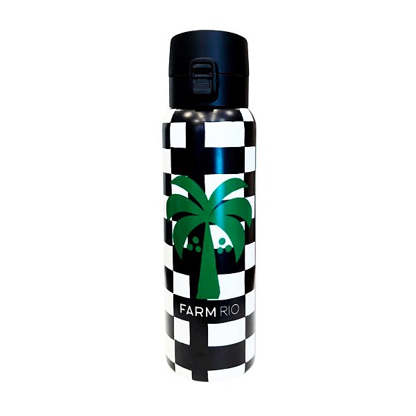Garrafa Farm Sonho de Coqueiro 850ml Preto/Branco/Verde