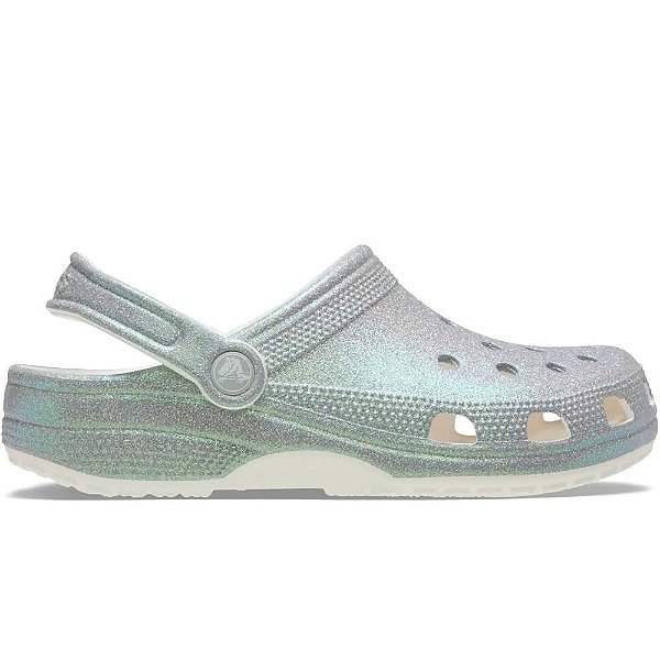 Sandália Crocs Classic Glitter Infantil White