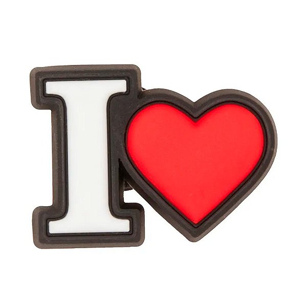 Jibbitz Crocs I Love Vermelho/Branco