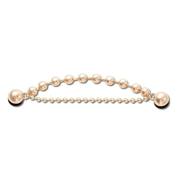 Jibbitz Crocs Corrente Dupla Cristais Dourado