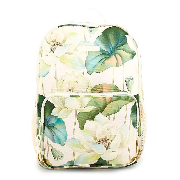 Mochila Farm Me Leva Wellness Chakra Raiz Off White e Verde