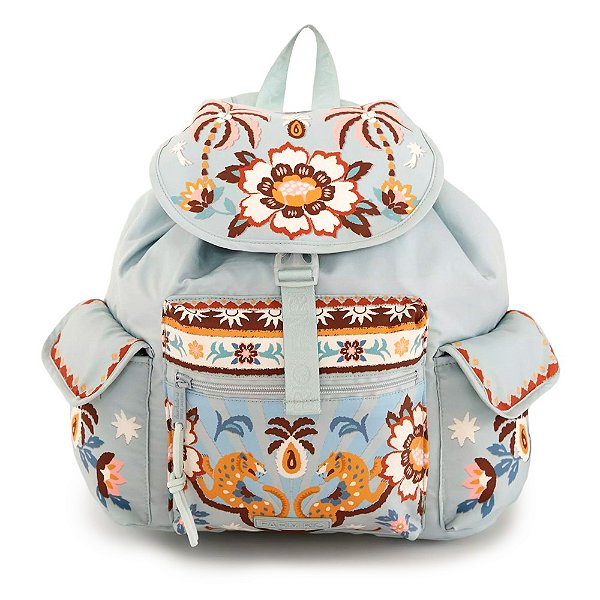 Bolsa Farm Pipoca Festa de Onça Azul Claro