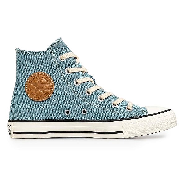 Tênis Converse All Star Chuck Taylor Denim Cano Alto Azul Jeans