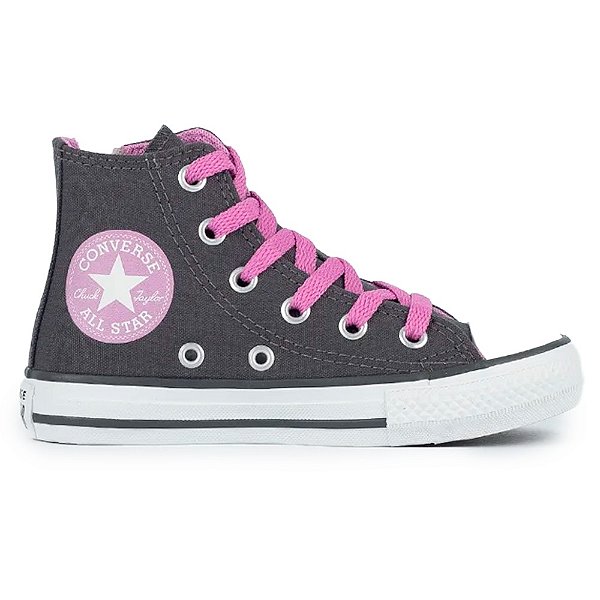 Tênis All Star Chuck Taylor Side Zip Infantil Cinza