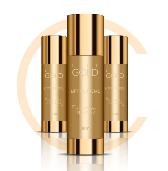 Lift Gold – Sérum Facial Rejuvenescedor | Kit 3 Frascos
