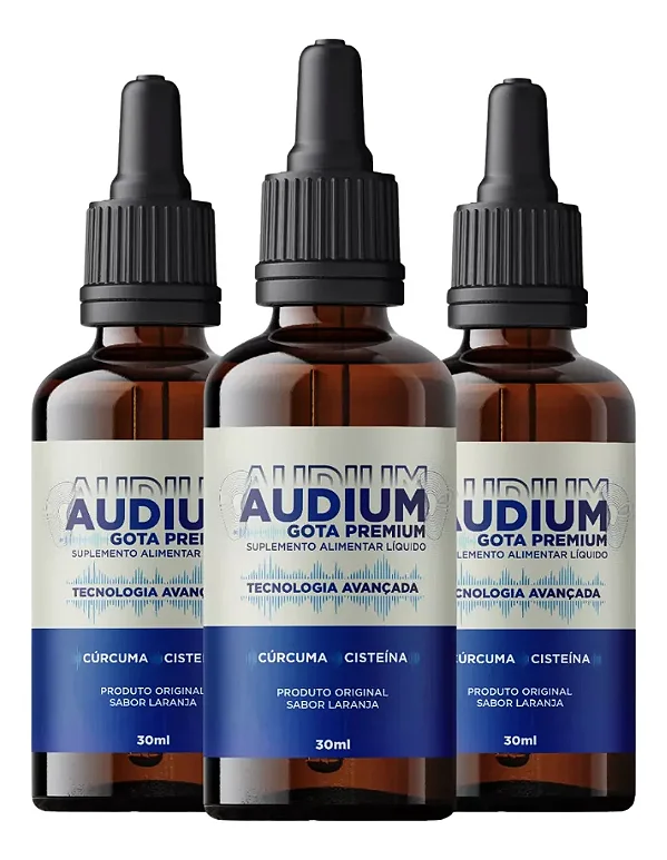 Audium Gota - Kit com 3 Unidades | Solução Natural