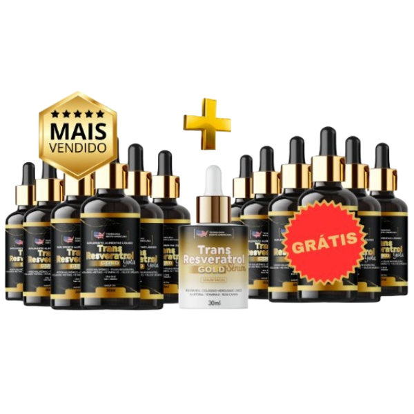 Resveratrol - Trans Resveratrol Gold | Compre 6 e Leve 12  + 1 Sérum Grátis