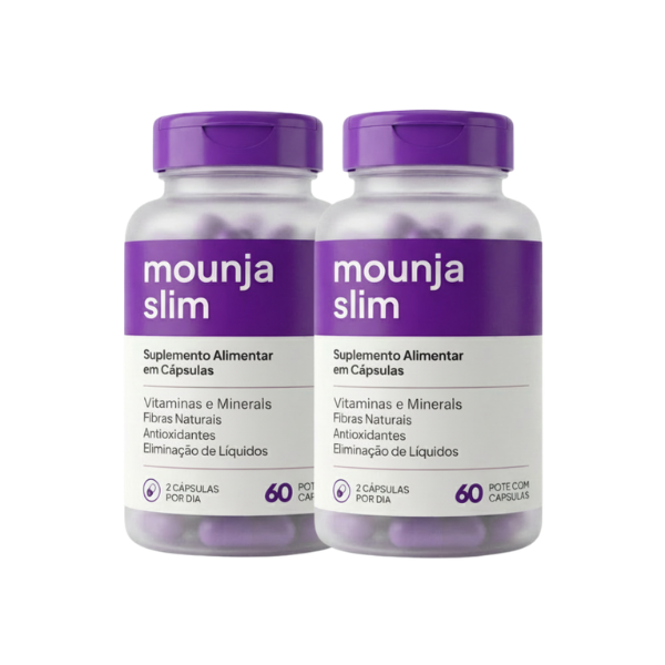 Mounja Slim – Kit 2 Frascos | Suplemento Natural 60 Cápsulas Cada