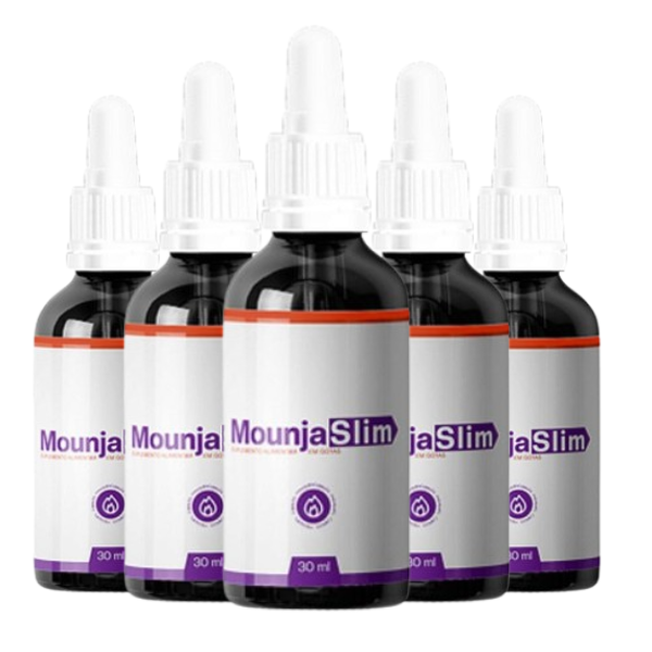 Mounja Slim Gotas – Kit com 5 Frascos | Suplemento Natural