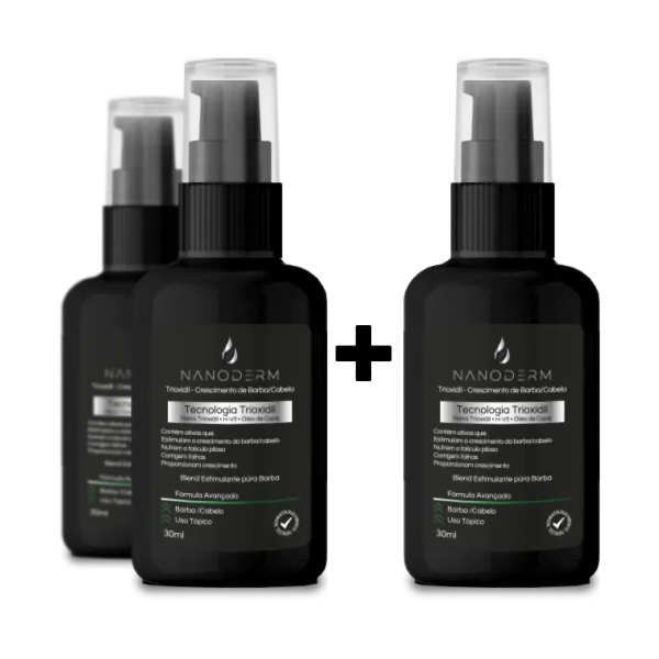 NanoDerm Trioxidil – Compre 2 e Leve 3 | Crescimento Capilar Acelerado