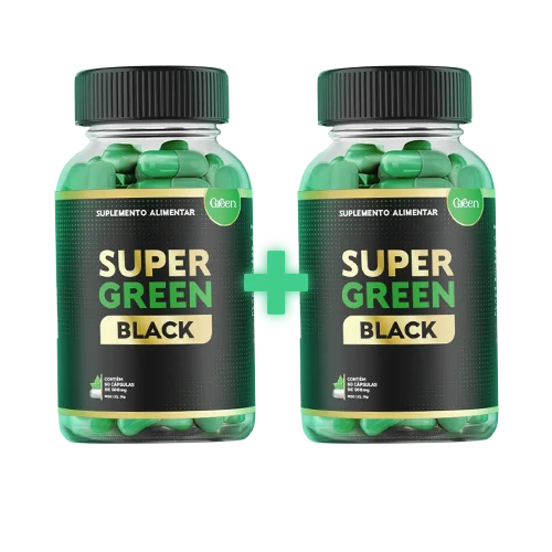 Super Green Black - Detox Natural | Kit 2 Frascos