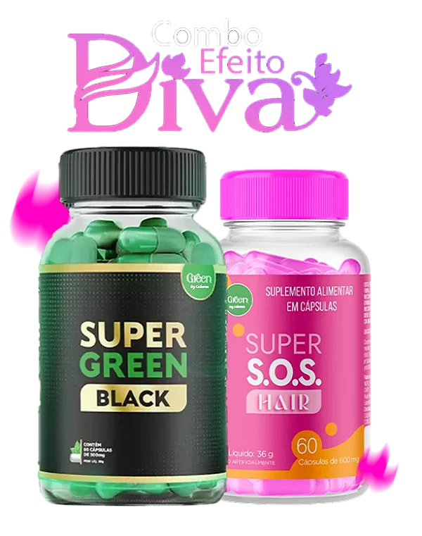 Kit Super Green Black + S.O.S Hair | Saúde e Beleza
