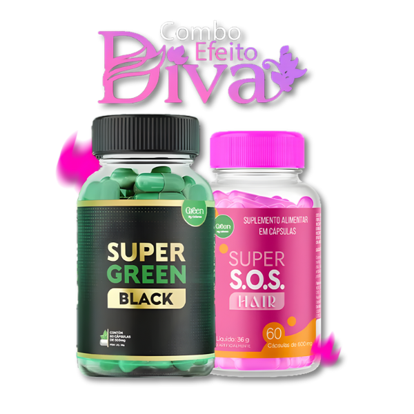 Kit Super Green Black + S.O.S Hair | Saúde e Beleza