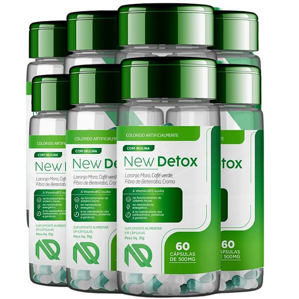 New Detox - Detox Natural em Cápsulas | Compre 5 e Leve 8