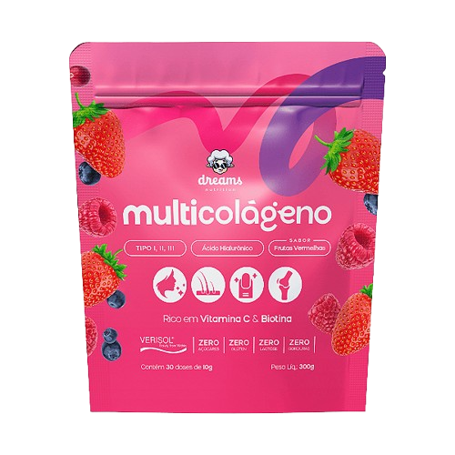 Multicolágeno - Dreams Nutrition Tipo I, II e III + Ácido Hialurônico
