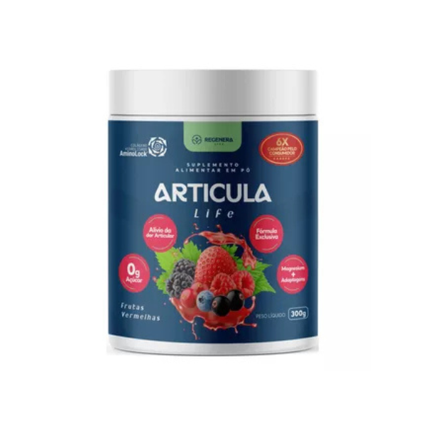 Articula Life - Colágeno Aminolock + 8 Ativos | 300g Frutas Vermelhas