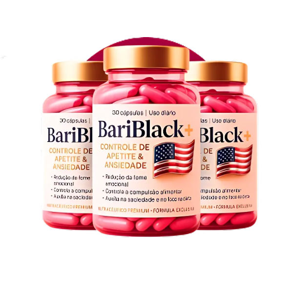 BariBlack - Controle de Apetite e Ansiedade | Kit com 3 Frascos