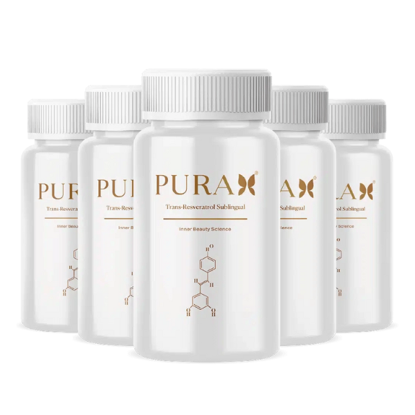 Purah - Trans-Resveratrol Sublingual | Kit 5 Frascos com Tecnologia Avançada