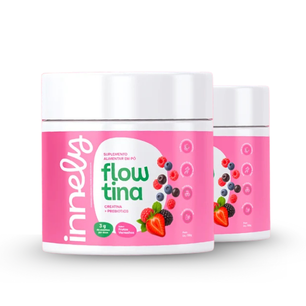 Flowtina | Kit 2 Potes da Primeira Creatina Prebiótica do Brasil
