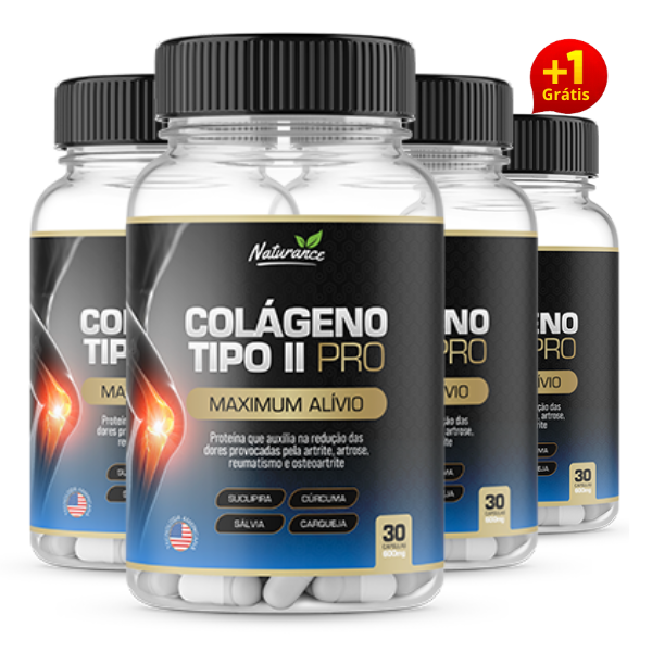 Colágeno Tipo 2 Maximum Alívio – Suplemento Articular | Compre 3 e Ganhe 1 Grátis