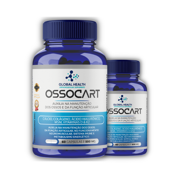 Ossocart - Suplemento para Ossos e Articulações | Kit com 2 Frascos