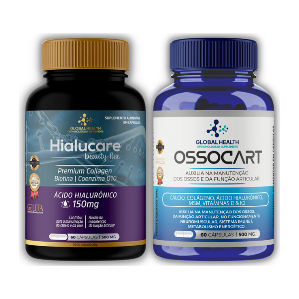 Combo Ossocart + Hialucare – Suplementos para Ossos e Articulações