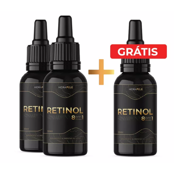 Retinol 8 em 1 – Sérum Facial Multibenefícios | Compre 2 e Ganhe 1 Grátis